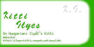 kitti ilyes business card